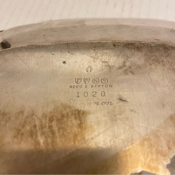 Reed And Barton Shannon EPNS Silver Plated Square Tray 1020 Preowned Tarnished. - Picture 3 of 4